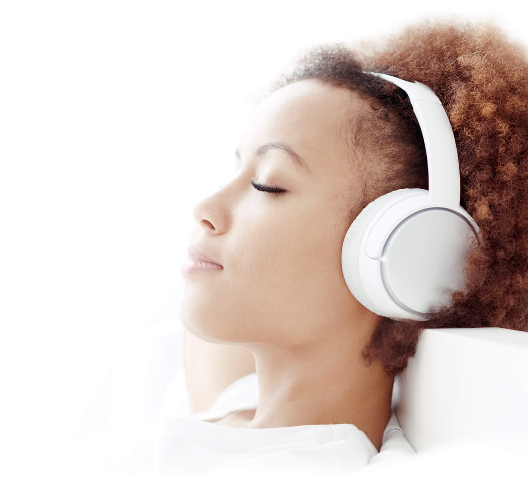 Woman enjoying stress relief